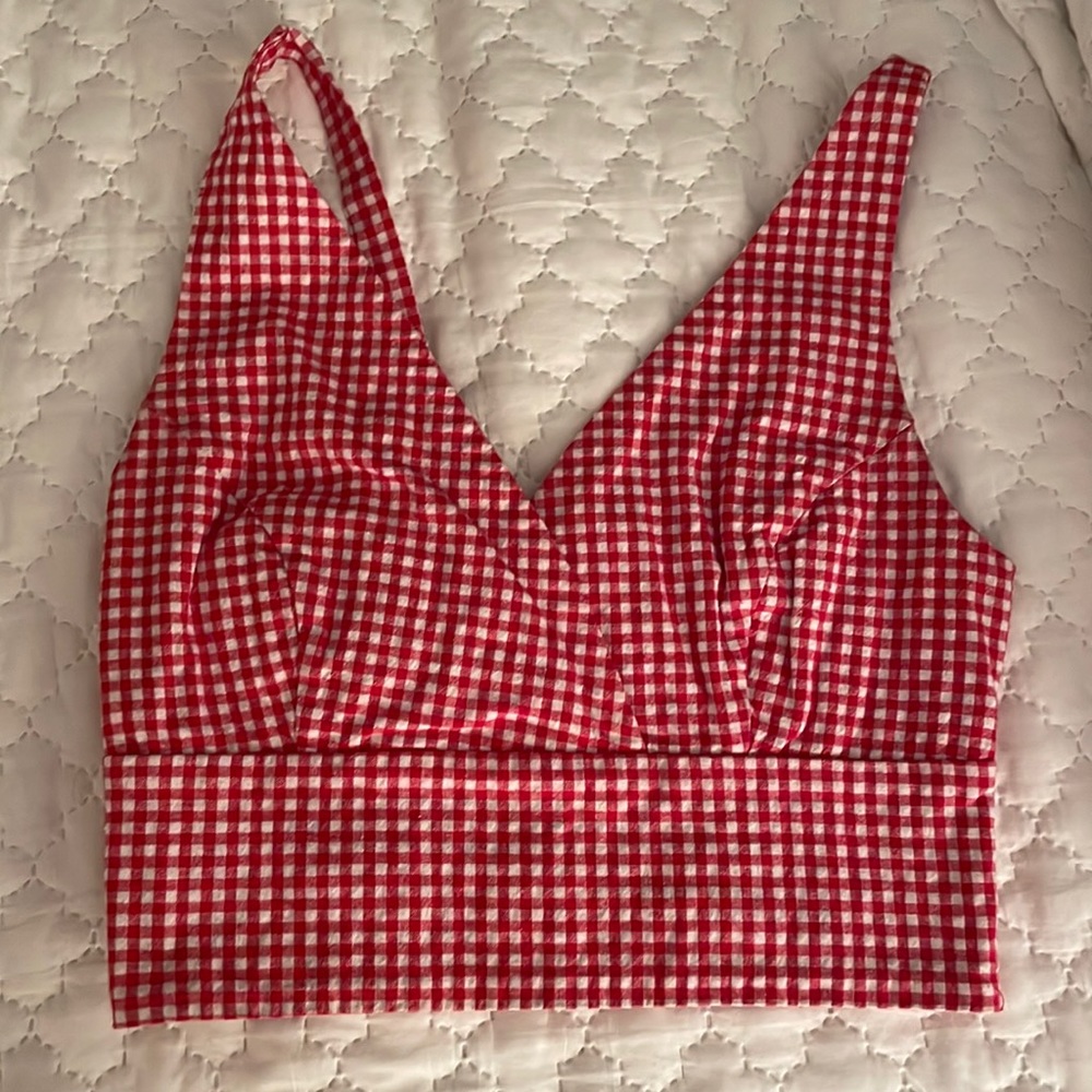 Gingham Crop Top